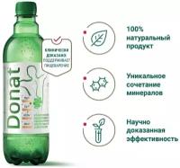 Вода минеральная Donat Mg газированная, ПЭТ, 0.5 л