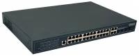 Управляемый L2 PoE коммутатор Gigabit Ethernet на 24 RJ45 PoE + 4 x GE Combo Uplink, до 30W на порт, суммарно до 400W