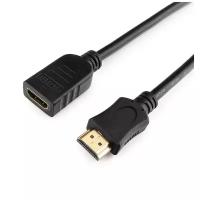 Удлинитель кабеля HDMI Cablexpert CC-HDMI4X-0.5M, 0,5 м, v2.0, 19M/19F, позолоченные разъемы, экран, черный