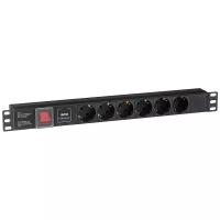 Блок розеток Exegate ServerPro PDU-19H607 6шт, 1U, 19