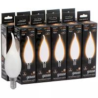 Светодиодная лампа Gauss LED Filament Candle Tailed OPAL E14 5W 2700К (упаковка 10 шт)