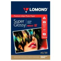 Бумага Lomond A5 Premium Photo Paper 1103104 260 г/м², 20 л, ярко-белый