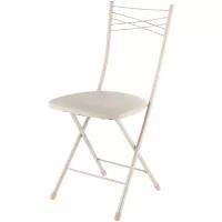 Cкладной стул с мягким сиденьем из экокожи Nika ССН1/4 серый