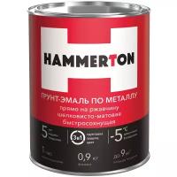 Грунт-эмаль HAMMERTON по металлу шелковисто-матовая, полуматовая, белый, 0.9 кг