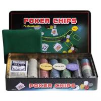 Набор для покера для покера Partida Holdem Light с номиналом, 300 фишек