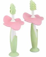 ROXY-KIDS Щетки детские зубные массажер для десен FLOWER от ROXY-KIDS 2 шт, цвет салатовый
