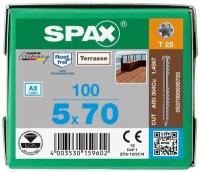 Шуруп Spax-D для террасной доски 5*70 100 штук нержавейка