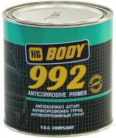 Антикоррозийный автомобильный алкидный грунт Body 992 Anticorrosive Primer черный 1 кг