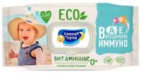 Влажные салфетки Солнце и Луна Eco Витаминные, пластиковая крышка, 120 шт., 1 уп