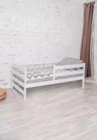 Подростковая кроватка Манеж Эко, массив березы, 160х80 см, белый