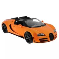 Машинка на радиоуправлении Rastar Bugatti GS Vitesse (арт.70400), 1:14 (32см). Двери не открываются. Оранжевая