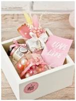 Красивый подарочный набор в деревянном ящике Wonder me box - Бокс подарок женщине, девушке, подруге, маме, тете, любимой, сестре, учителю, воспитателю