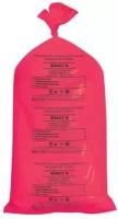 Мешки для мусора медицинские комплект 20 шт, класс В (красные), 100 л, 60х100 см, 14 мкм, аквикомп