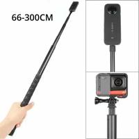 Bullet time insta360 металлическая невидимая селфи палка 66-300CM для Insta360 One X, X2, X3, ONE R, ONE RS, Gopro max