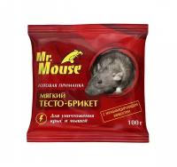 Средство Mr. Mouse мягкий тесто-брикет для уничтожения мышей и крыс, 100 гр 1 шт