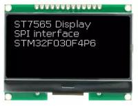 Графический ЖК индикатор / дисплей 12864 для Arduino (Ардуино) интерфейс SPI / с поддержкой русских шрифтов (черный) (Н)