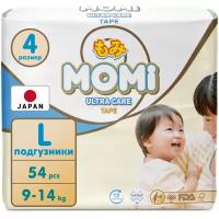 Momi подгузники Ultra Care L (9-14 кг), 54 шт