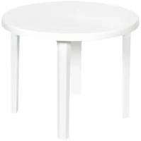 Стол садовый круглый 85.5x85.5х71.5 см пластик белый