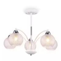 Люстра Ambrella light TR9010/5 WH/CL, E27, 200 Вт, кол-во ламп: 5 шт., цвет: хром