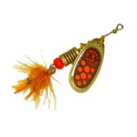 Блесна вращающаяся Mepps BLACK FURY MOUCHE, 3, Gold/Orange, комплект из 1 штука