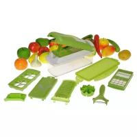 Универсальная овощерезка для овощей и фруктов, с контейнером и набором насадок