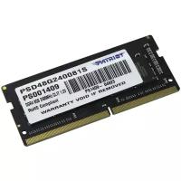 Память DDR4 SODIMM 8Gb, 2400MHz Patriot Memory (PSD48G240081S)