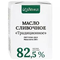 Избёнка Масло сливочное Традиционное 82.5%, 200 г