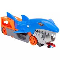 Набор машин Hot Wheels Сити Грузовик Голодная акула с хранилищем для машинок GVG36 1:64, синий