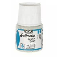 Pebeo Краска для темных и светлых тканей Setacolor, 45 мл, 10 белый