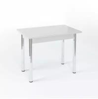 Раздвижной обеденный стол Аспен, белый, закаленное стекло