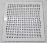 Вентиляционная решетка металлическая на магнитах 300х300мм, тип перфорации мелкий квадрат, белый RAL 9016
