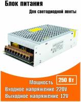 Блок питания 250W /12V Ecola, для LED, светодиодной ленты, модулей