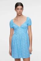 Платье Befree Платье мини вискозное приталенное с глубоким вырезом 2321908584-42-M голубой принт размер M