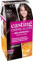 L'Oreal Paris Casting Creme Gloss стойкая краска-уход для волос, 200 черный кофе, 254 мл