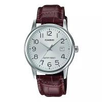 Наручные часы CASIO Collection MTP-V002L-7B2, коричневый, серебряный