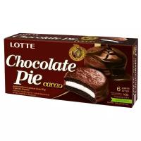 Пирожное Lotte Choco Pie Cacao, 168 г, 6 шт. в уп