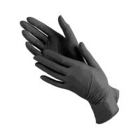 Перчатки нитриловые/виниловые Wally Plastic, черные, размер XS/S/M/L/XL (100шт/50 пар)