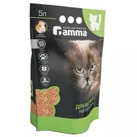 Gamma наполнитель для кошачьих туалетов, древесный впитывающий, 5 л мелкие гранулы