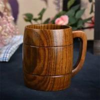 Кружка деревянная пивной бокал из дерева чашка для чая кофе пива в подарок