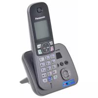 Panasonic KX-TG6821RUM - Беспроводной телефон DECT (радиотелефон) с автоответчиком, цвет: серый мета