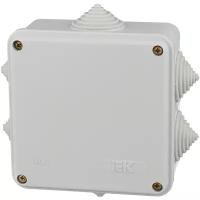 Распределительная коробка IEK KM41234 наружный монтаж 100x100 мм серый RAL 7035