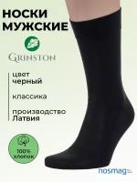 Мужские носки из 100% хлопка Grinston socks (PINGONS) черные, размер 31