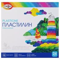 Пластилин Гамма классический 24 цв, со стеком, к/к 480г, 281036