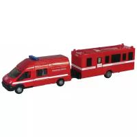 Пожарный автомобиль Autogrand Rescue Van пожарная с прицепом (48736) 1:48, красная