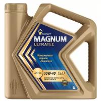 Синтетическое моторное масло Роснефть Magnum Ultratec 10W-40, 4 л