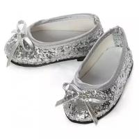 Туфли Kidz N Cats Silver Shoes (Серебристые для кукол Кидз Н Катс, для кукол 46 см)