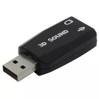 Адаптер ORIENT USB - 2 x jack 3.5 mm (AU-01N), черный
