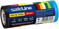 Изолента SafeLine Master 15мм 5м, ГОСТ, комплект 7 цветных мини-роликов (ПВХ)