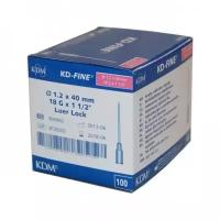 Игла инъекционная KDM KD-Fine 18G (1.2 мм х 40 мм), 100 шт