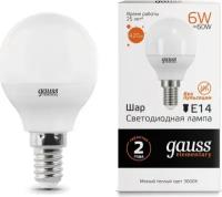 Светодиодная лампа Gauss LED Elementary 6W E14 2700K